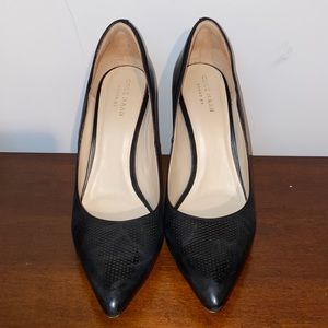 Cole Haan leather heels with brown leather details, size 8B